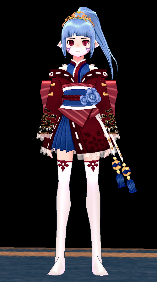 Equipped Modernized Mist Kimono (F) viewed from the front