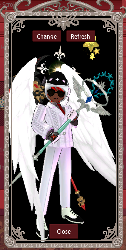 Equipped Angelic Saint Staff