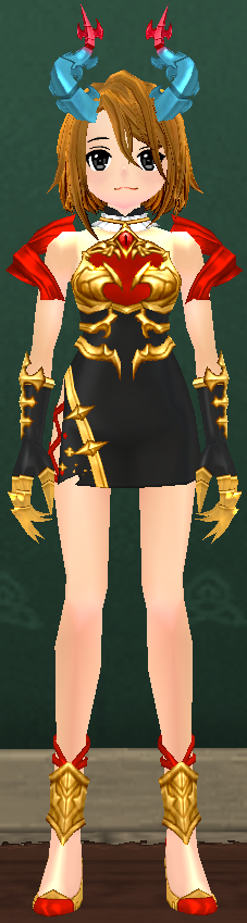 Equipped Female Abaddon Sovereign Set viewed from the front