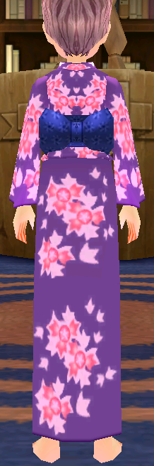 Equipped Yukata (F) (Type 3) viewed from the back
