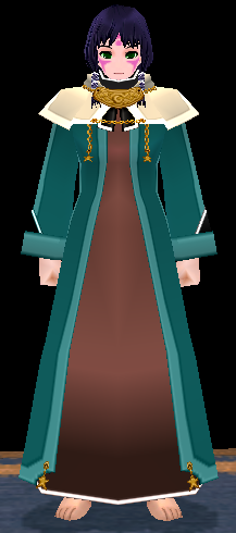 Equipped GiantFemale Starlight Robe viewed from the front with the hood down