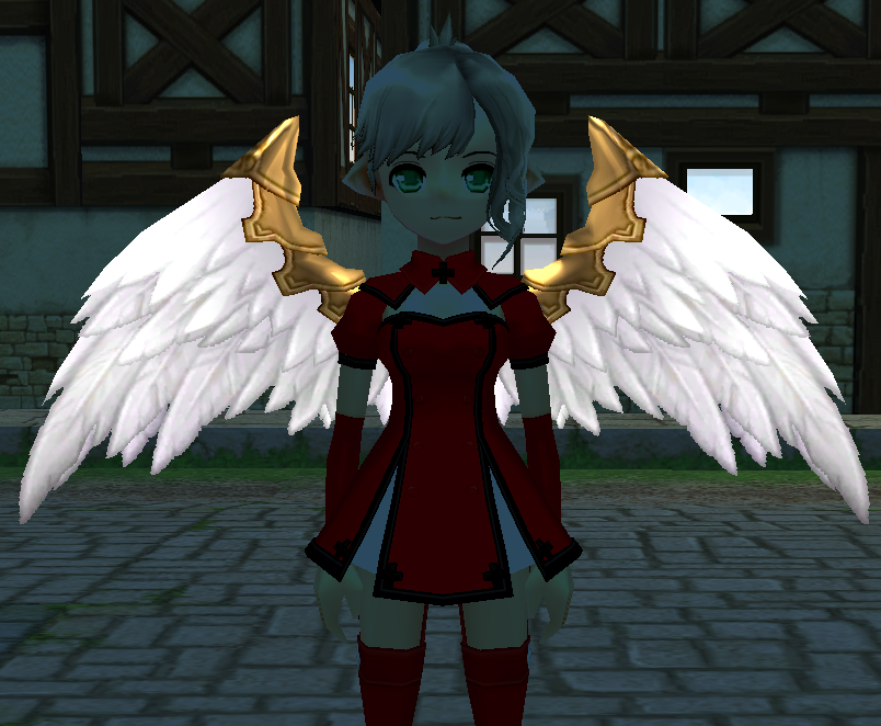 Tiny Holy Guardian Angel Wings Equipped Front Night.png