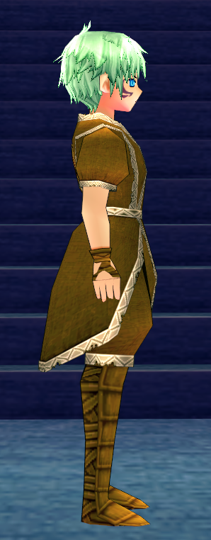 Equipped Advancement Outfit (Life) viewed from the side