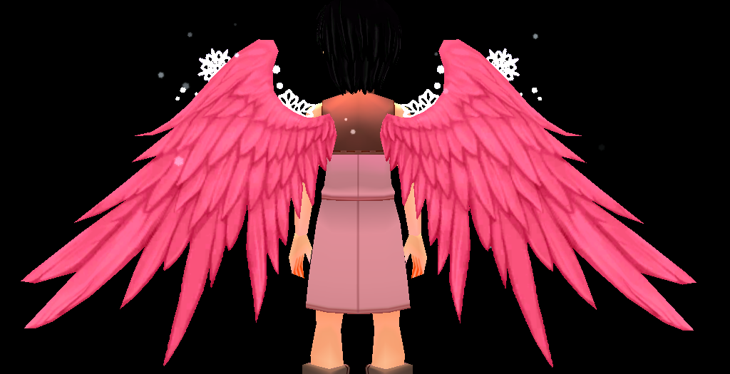Equipped Pink Celtic Wings viewed from the back