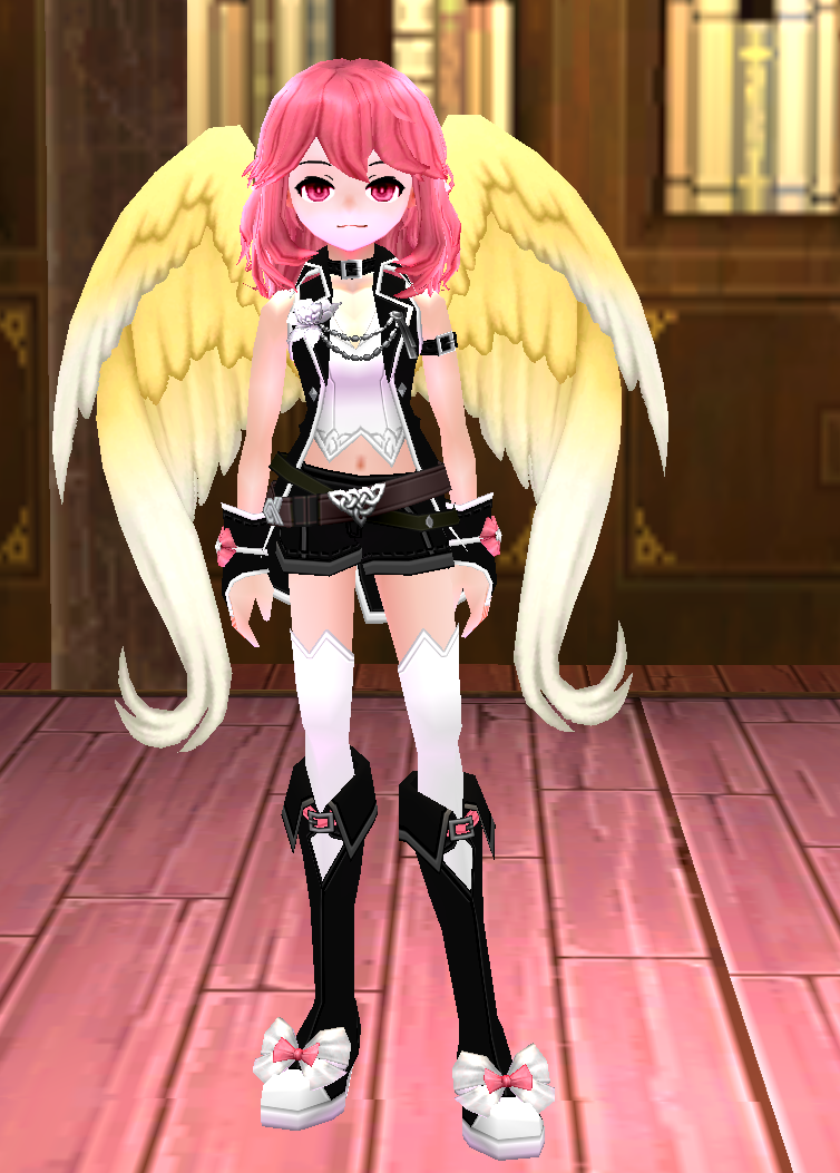 Equipped Mini Celestial Starlight Wings viewed from the front