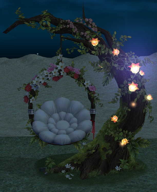 How Homestead Luna Fairy Swing Model appears at night