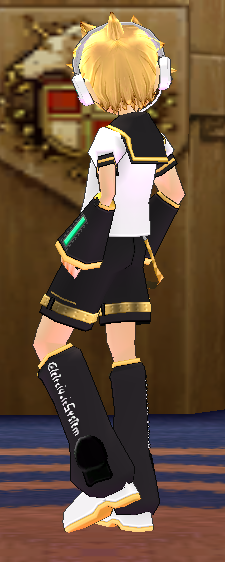 Equipped Kagamine Len Set viewed from the back