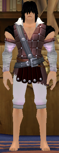 Equipped Giant Bandit Clothes viewed from the front