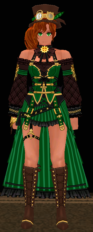 Equipped GiantFemale Steampunk Set viewed from the front