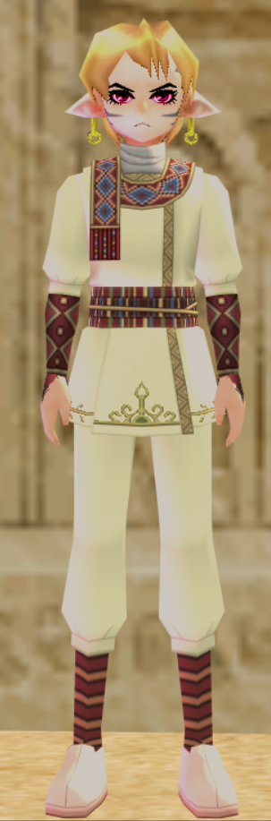 Equipped Male Elf Wedding Set viewed from the front