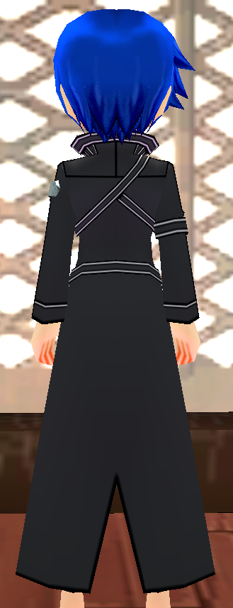 Equipped Kirito SAO Outfit (Default) viewed from the back