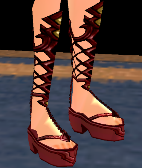 Equipped Noblesse Deity Shoes (M) viewed from an angle