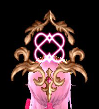 Equipped Lovely Cupid Double Heart Halo viewed from the back