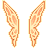 Icon of Orange Floral Fairy Wings
