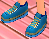 Equipped Casual Elementary School Uniform Shoes (F) viewed from an angle