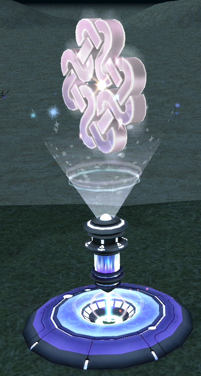 How Homestead Holographic Projector (Mabinogi) appears at night