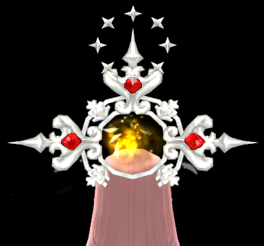 Equipped White Splendid Deity Halo viewed from the back