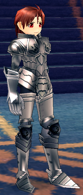 Equipped Claus Knight Set viewed from an angle