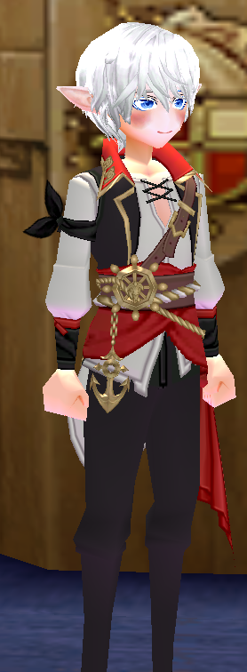 Equipped Dashing Pirate Outfit (M) viewed from an angle