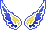 Icon of Neon Blue Angel Wings