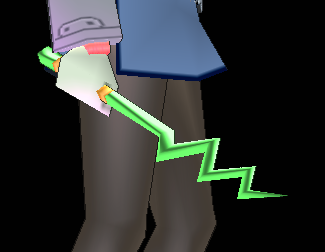 Equipped Lightning Wand