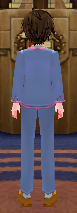 Equipped Male Mabinogi School Set viewed from the back