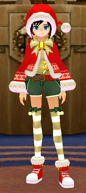 Equipped Female Santa's Helper Set viewed from the front