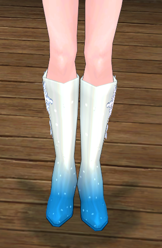 Equipped Argenta's Frostblossom Shoes viewed from the front