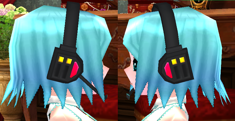 Equipped Hatsune Miku Headset viewed from the side