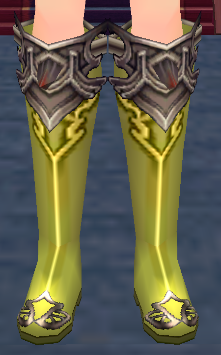 Equipped Ancient Vampire Boots viewed from the front