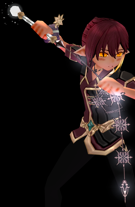 Christmas Honed Ice Chain Blade in combat stance