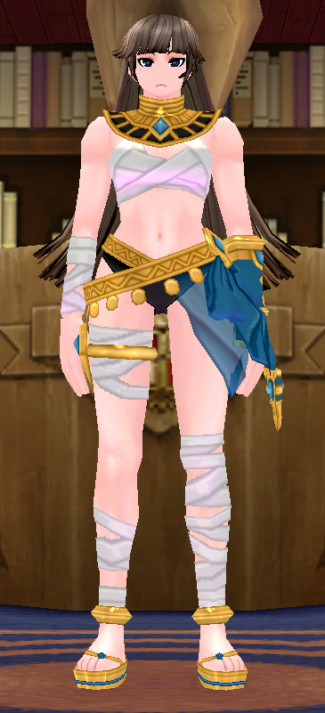 Equipped GiantFemale Desert Warrior Set viewed from the front