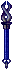 Inventory icon of Crystal Lightning Wand (Dark Blue)