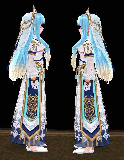 Equipped Female Etain Set viewed from the side