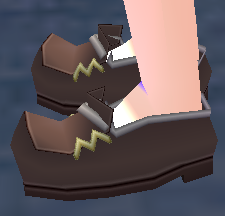 Equipped Mabinogi School Shoes viewed from the side