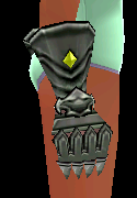 Equipped Abyss Dragon Gauntlets (F) viewed from the side