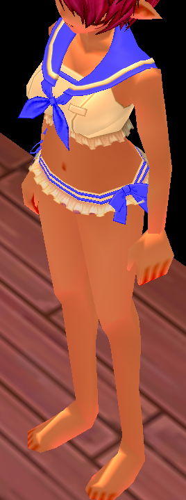 Equipped Lacy Sailor Bikini viewed from an angle