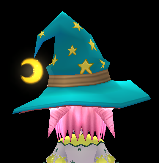 Equipped Night Witch Hat viewed from the back