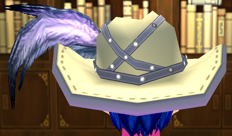 Equipped Vampire Hunter Hat (M) viewed from the back