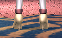 Equipped Giant Flamerider Boots (F) viewed from the back