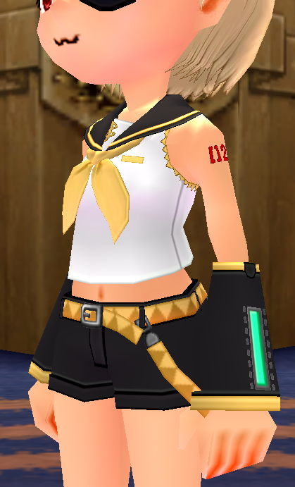 Equipped Kagamine Rin Outfit viewed from an angle