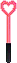 Icon of Heart Glow Stick (Red)