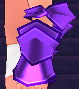 Equipped Dustin Silver Knight Vambrace (Purple) viewed from the side