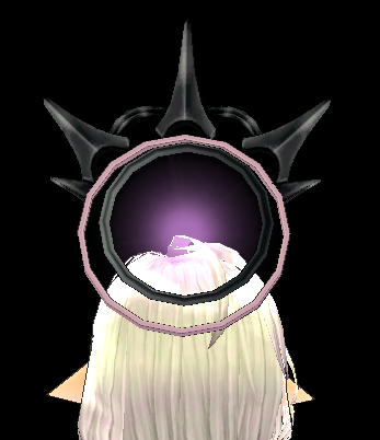 Equipped Dark Grace Halo viewed from the back