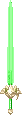 Inventory icon of Leminia's Holy Moon Sword (Green Blade)