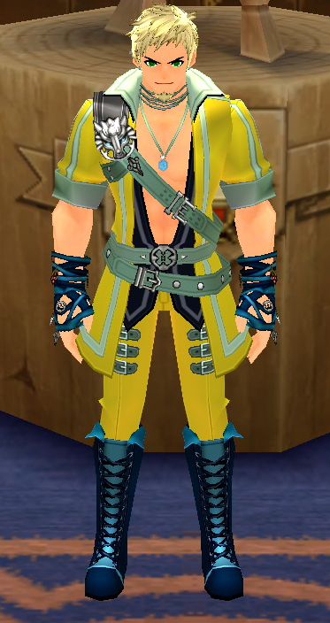 Equipped GiantMale Magus Crest Set viewed from the front