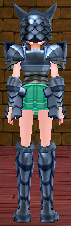 Equipped Female Dragon Rider Set viewed from the back