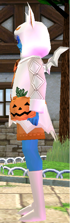 Equipped Pumpkin Bat Costume (M) viewed from the side