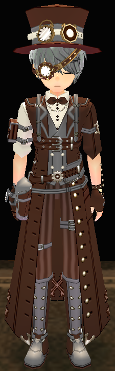 Equipped Male Steampunk Set viewed from the front