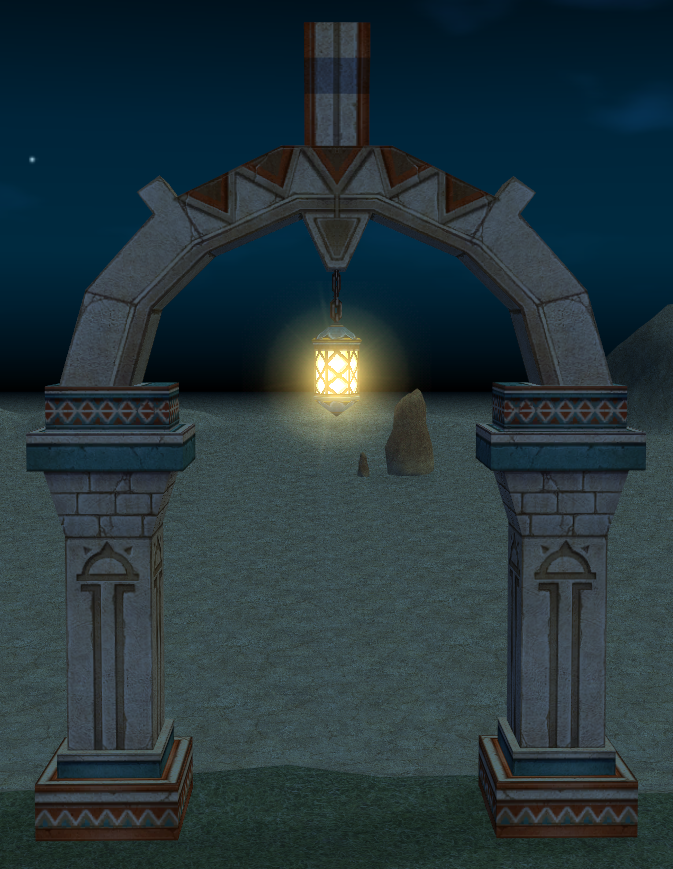 How Homestead Filia Gate appears at night